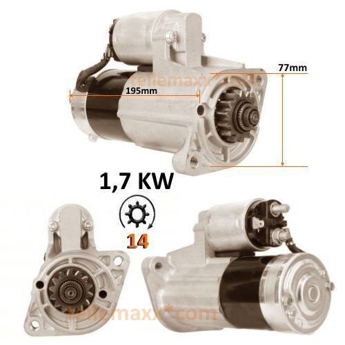 Anlasser für Mitsubishi L3E Atlas CDC Schaeff Hanix Terex 30L66-10500 M1T68381