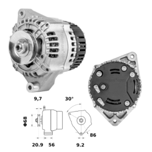 Lichtmaschine für Vetus VH4.65 VH4.80 .. Deutz DTA44 BF4M1012 .. 12680N AAK5124