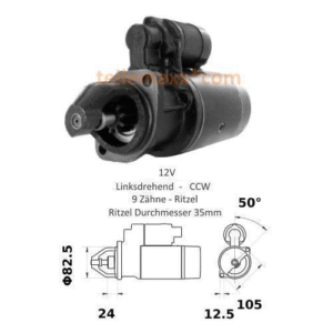 Anlasser für Porsche Standard 218 AP16 AP18 AP22 Diesel Allgaier AP17 AP22 A12..