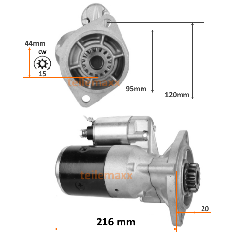 Anlasser für YANMAR 4TN78 4TN82 Takeuchi John Deere 129400-77011 S13-332 S13-294