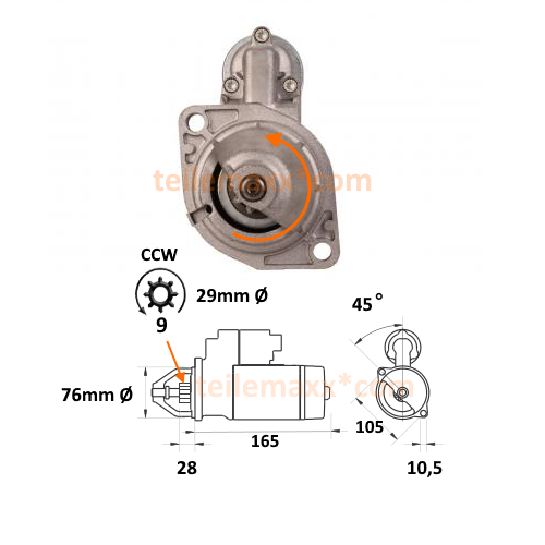 Anlasser für Ruggerini Lombardini BCS 0001107058 0001108050 MD150 MD190 ... | eBay.de - Image 2