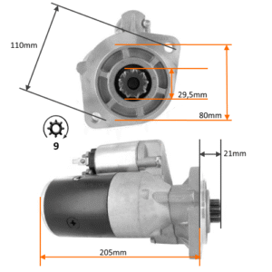 Anlasser für Hitachi Gehl Terex Schaeff Hanix IHI Imer ... Motor Isuzu 3KC1 3KR1