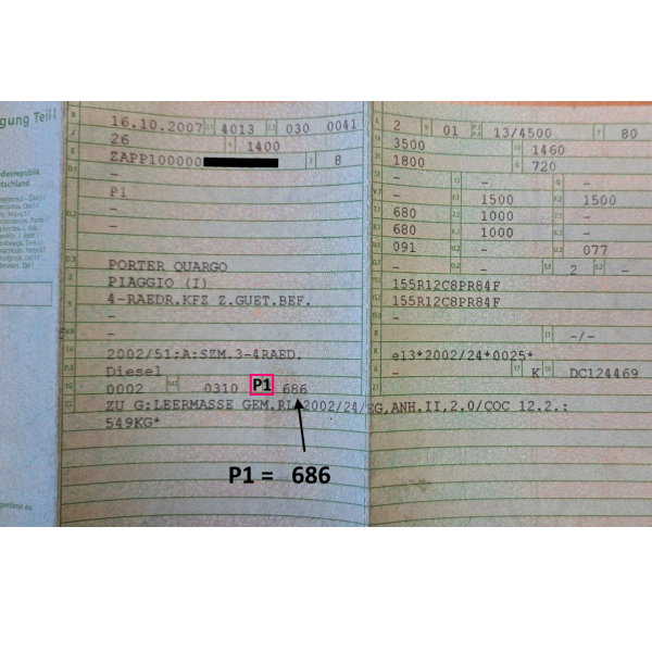 Anlasser für Piaggio Porter Quargo 686ccm 0,7 D Diesel AKS3651 4013-ADQ 4013-030 - Image 2