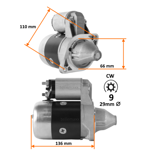 Anlasser für Kobota Motor Z482 Z400 D722 Z600 .. Norcar Petter .. 011081-53002 | eBay.de