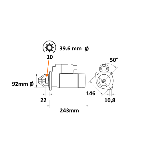 Anlasser für Ford Hy-Mac David Brown... 0001359104 0001362067 23669 26211 ALR212 - Image 2
